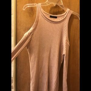Open shoulder sweater